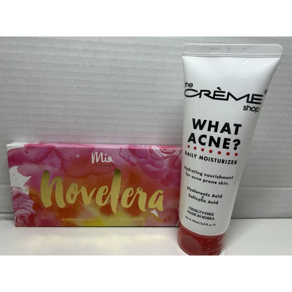 Mia Del Mar Novelera 12 Color Eyeshadow Palette /Creme Shop Acne Cream   F4